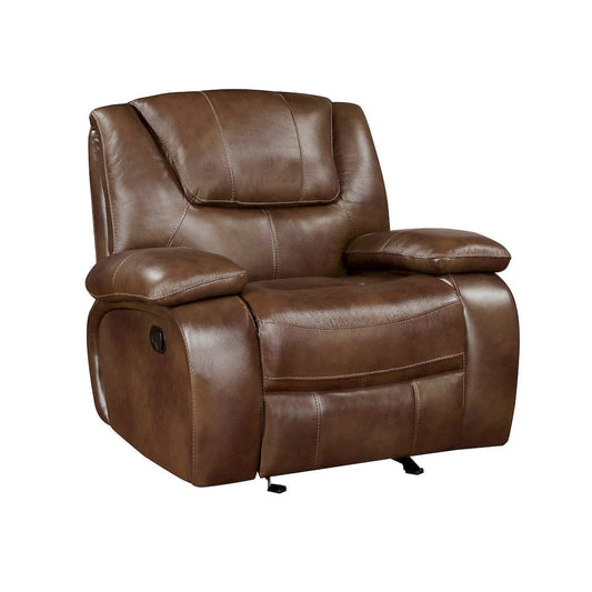 Homelegance  - Ellicott Glider Reclining Chair in Brown - 9639BR-1  view 2