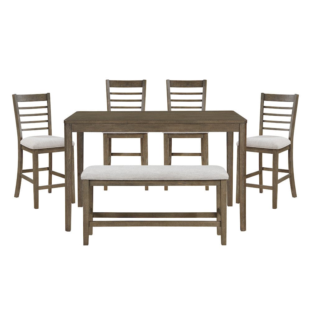 Homelegance  - Emilia 6-Piece Pack Counter Height Set in Gray - 5987-36  view 1