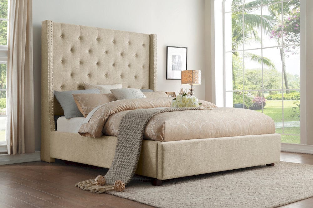 Homelegance  - Fairborn Full Platform Bed in Beige - 5877FBE-1x  view 3