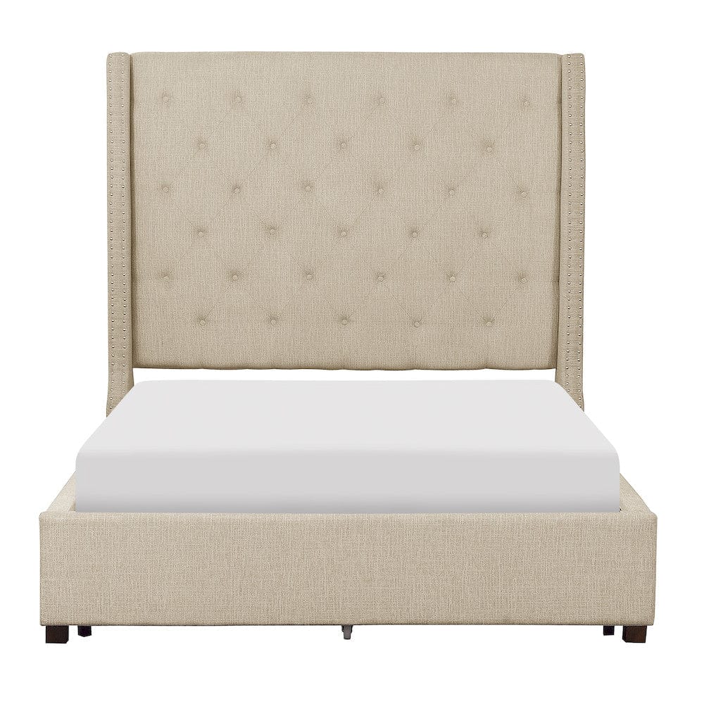 Homelegance  - Fairborn Full Platform Bed in Beige - 5877FBE-1x  view 5
