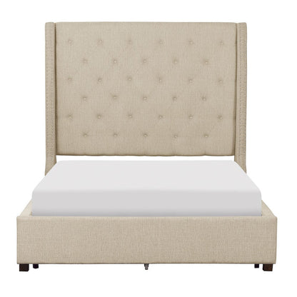 Homelegance  - Fairborn Full Platform Bed W/ Storage Footboard in Beige - 5877FBE-1DWx  view 9