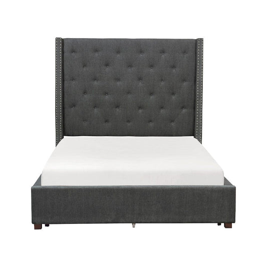 Homelegance  - Fairborn Queen Platform Bed in Gray - 5877GY-1x  view 1