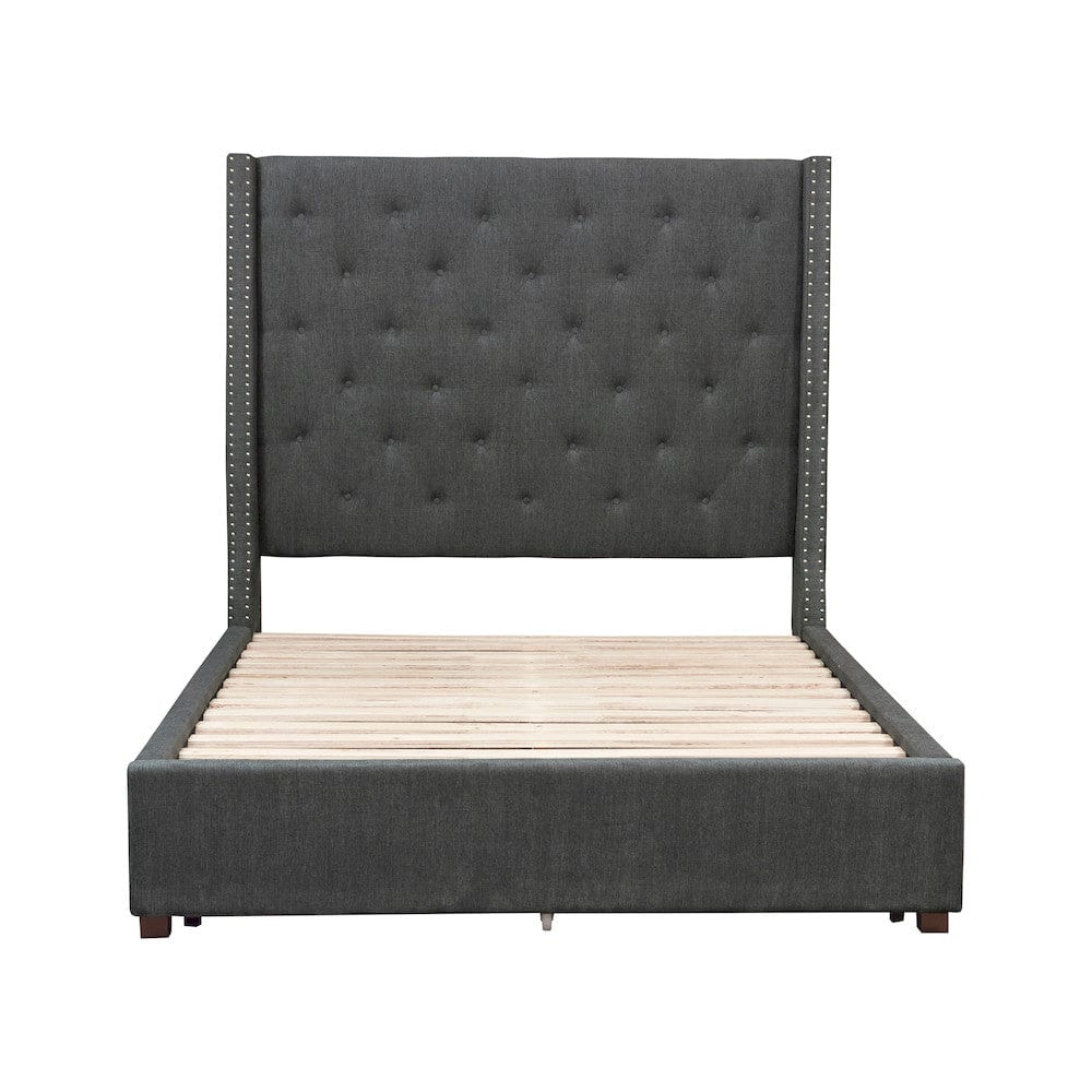 Homelegance  - Fairborn Queen Platform Bed W/ Storage Footboard in Gray - 5877GY-1DWx  view 4