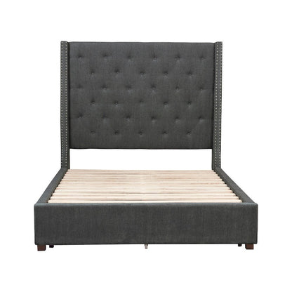 Homelegance  - Fairborn Queen Platform Bed W/ Storage Footboard in Gray - 5877GY-1DWx  view 4