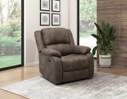 Homelegance  - Fairview Reclining Chair in Brown - 8526BR-1  view 5