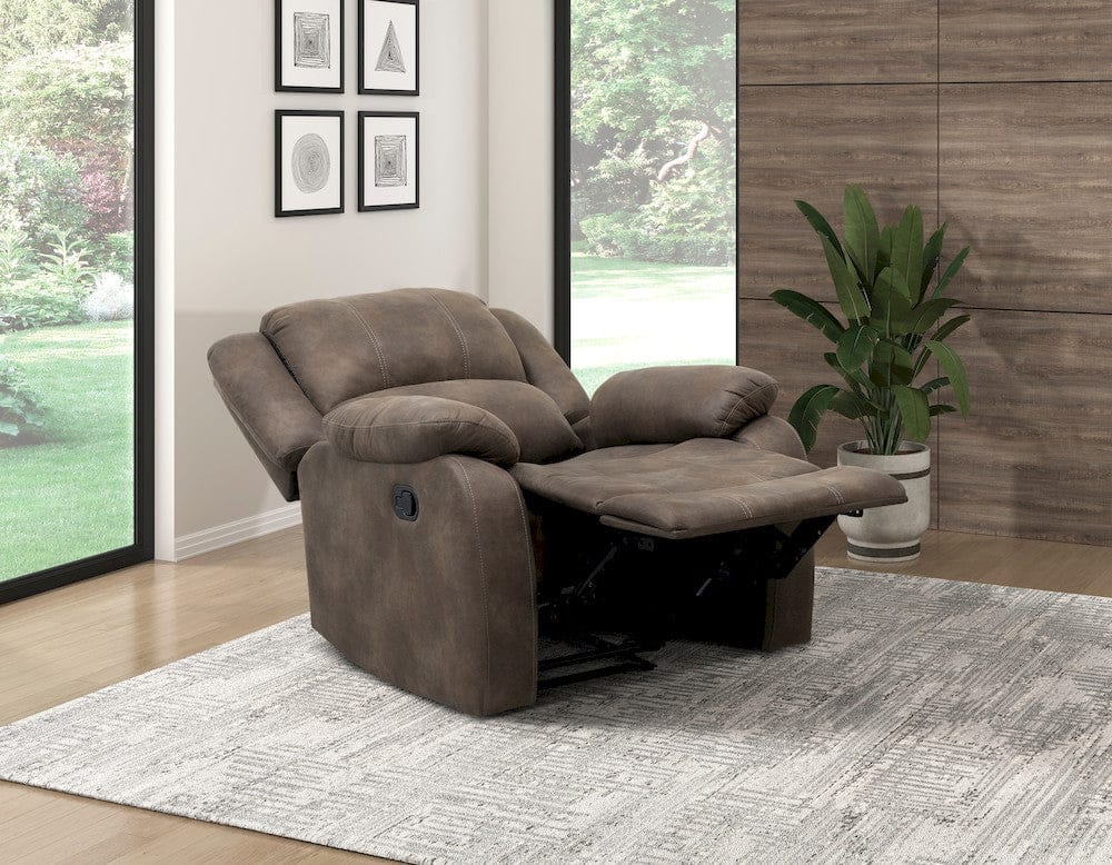 Homelegance  - Fairview Reclining Chair in Brown - 8526BR-1  view 6
