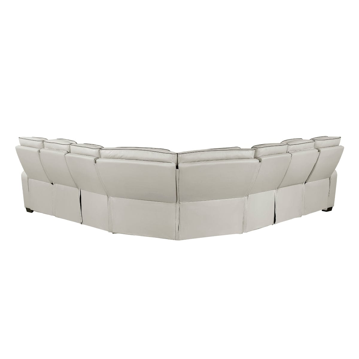 Homelegance  - Fairway 3-Piece Power Reclining Sectional W/ Center Power Headrests, Storage Arms, Cup holders, Charging Ports, Reading Lights, Wireless Chargers, Charging Ports and LED in Taupe - 9516TPESx33L3RPWH view 2