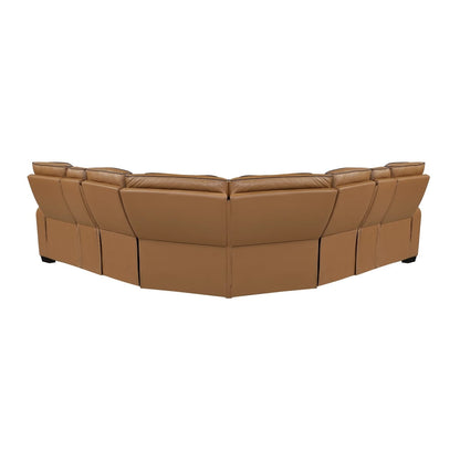 Homelegance  - Fairway 3-Piece Power Reclining Sectional W/ Consoles, Power Headrests, Storage Arms(Top and Side), Cup holders, Charging Ports, Wireless speakers and LED lighting in Brown - 9516BRWSx32LCN2RCNPWH view 2