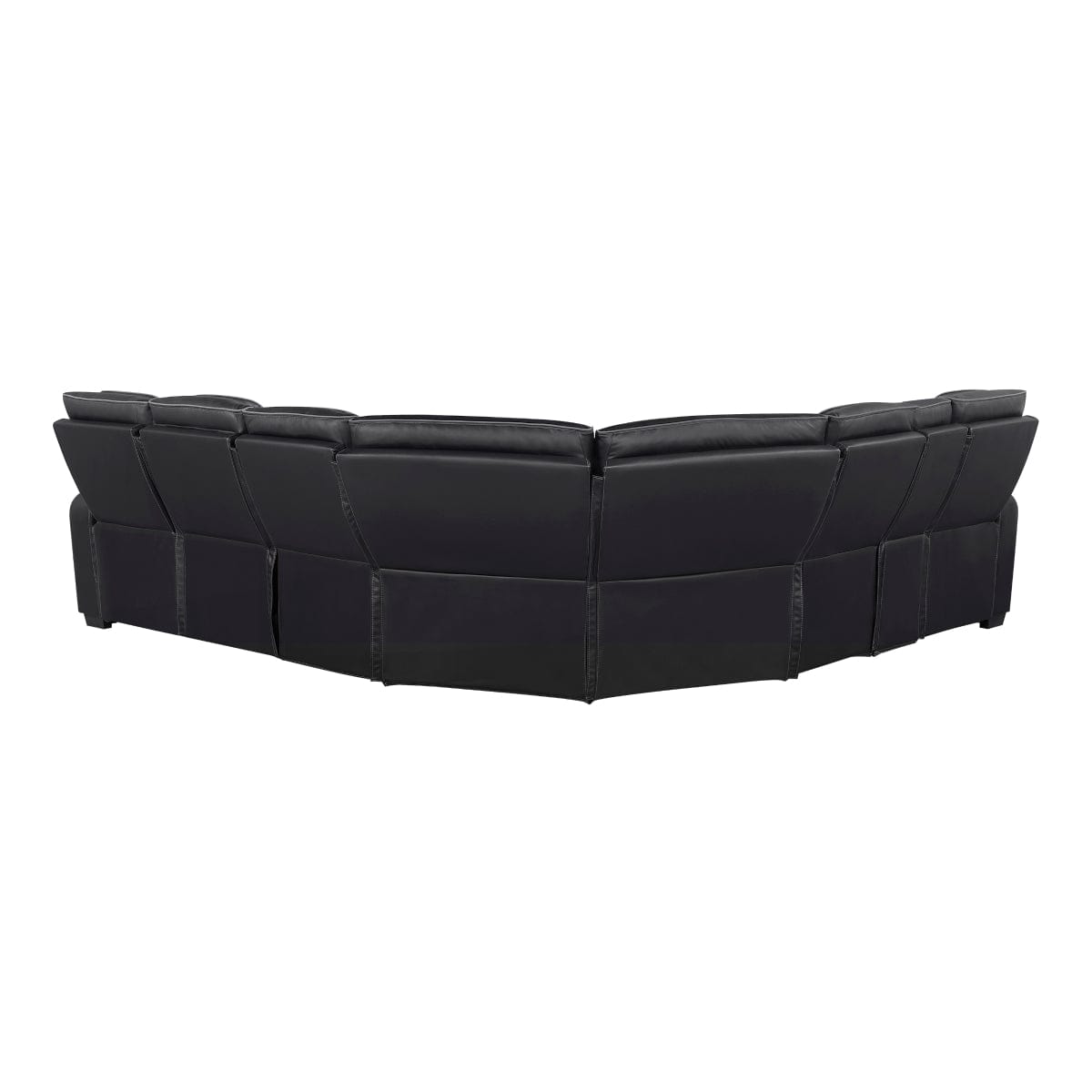 Homelegance  - Fairway 3-Piece Power Reclining Sectional W/ Left Side Console, Power Headrests, Storage Arms, Cup holders, Reading Lights, Charging Ports, Wireless speakers, 2 Wireless Chargers, and LED in Black - 9516BLKSx32LCN3RPWH view 2