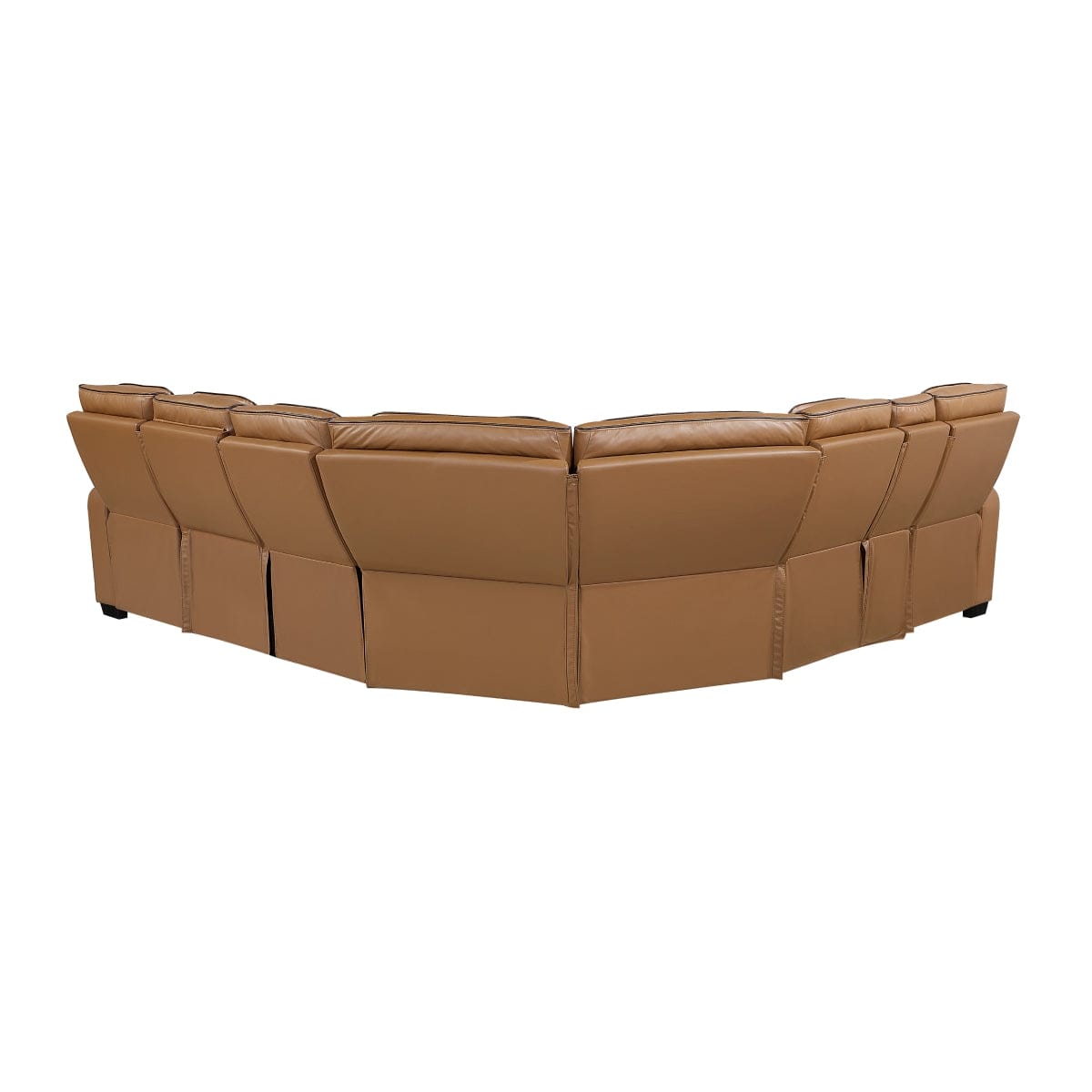 Homelegance  - Fairway 3-Piece Power Reclining Sectional W/ Left Side Console, Power Headrests, Storage Arms, Cup holders, Reading Lights, Charging Ports, Wireless speakers, 2 Wireless Chargers, and LED in Brown - 9516BRWSx32LCN3RPWH view 2