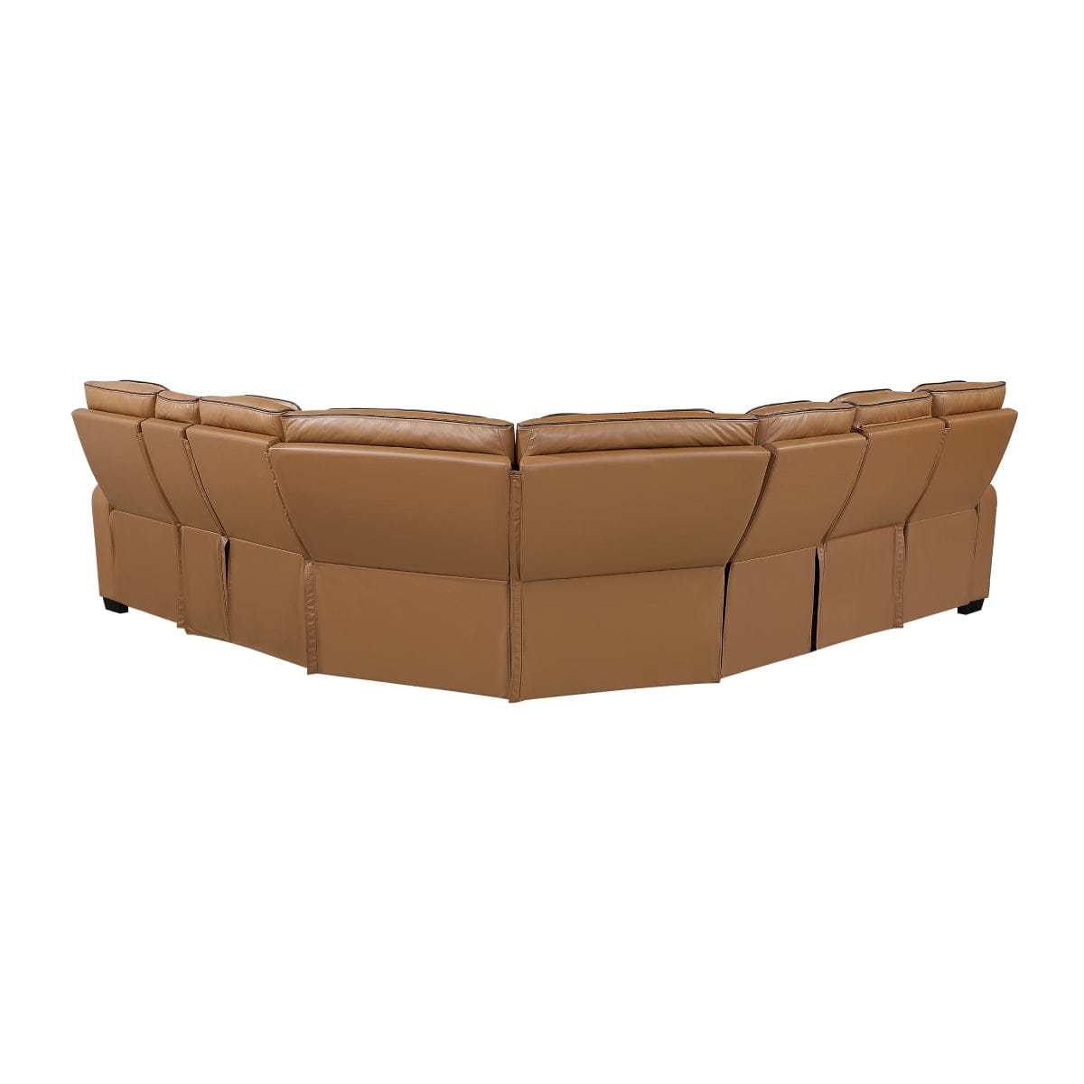 Homelegance  - Fairway 3-Piece Power Reclining Sectional W/ Right Side Console, Power Headrests, Storage Arms, Cup holders, Reading Lights, Charging Ports, Wireless speakers, 2 Wireless Chargers, and LED in Brown - 9516BRWSx33L2RCNPWH view 2