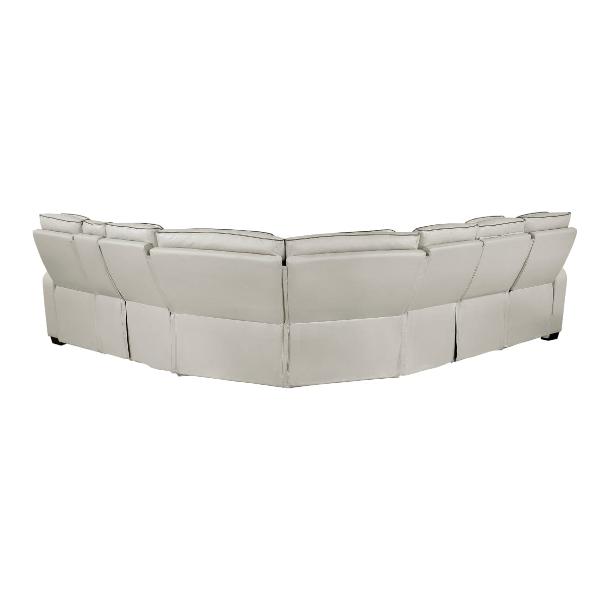 Homelegance  - Fairway 3-Piece Power Reclining Sectional W/ Right Side Console, Power Headrests, Storage Arms, Cup holders, Reading Lights, Charging Ports, Wireless speakers, 2 Wireless Chargers, and LED in Taupe - 9516TPESx33L2RCNPWH view 2