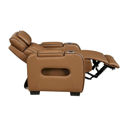 Homelegance  - Fairway Power Reclining Chair W/ Power Headrest, Cup holders and Storage Arms(Top and Side), Charging Ports and LED lighting in Brown - 9516BRW-1PWH  view 9