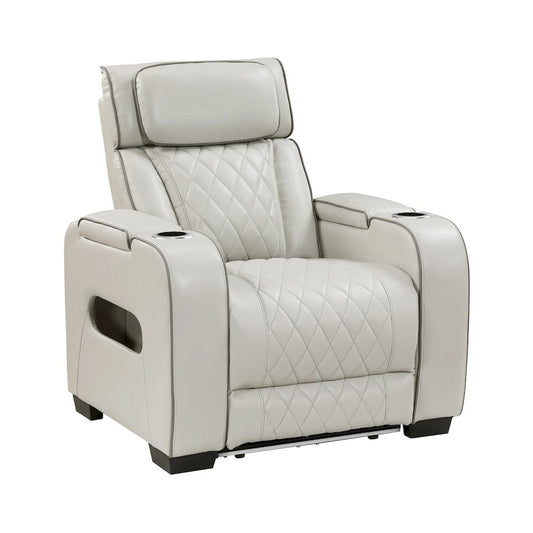 Homelegance  - Fairway Power Reclining Chair W/ Power Headrest, Cup holders and Storage Arms(Top and Side), Charging Ports and LED lighting in Taupe - 9516TPE-1PWH  view 1