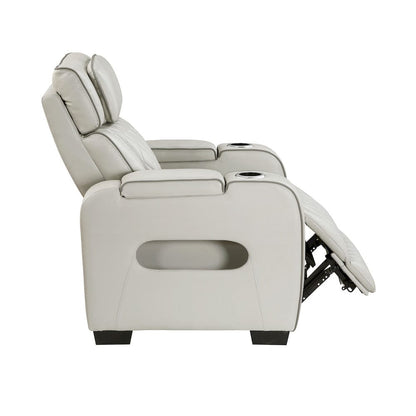 Homelegance  - Fairway Power Reclining Chair W/ Power Headrest, Cup holders and Storage Arms(Top and Side), Charging Ports and LED lighting in Taupe - 9516TPE-1PWH  view 9