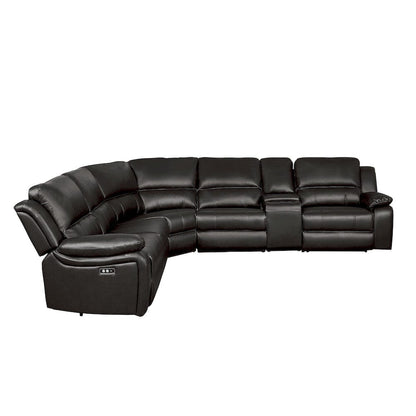 Homelegance  - Falun 6-Piece Modular Power Reclining Sectional in Dark brown - 8260DBx6PW  view 1