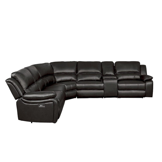 Homelegance  - Falun 6-Piece Modular Power Reclining Sectional in Dark brown - 8260DBx6PW  view 1