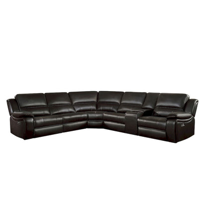 Homelegance  - Falun 6-Piece Modular Power Reclining Sectional in Dark brown - 8260DBx6PW  view 2