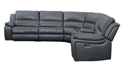 Homelegance  - Falun 6-Piece Modular Power Reclining Sectional in Gray - 8260GYx6PW  view 1