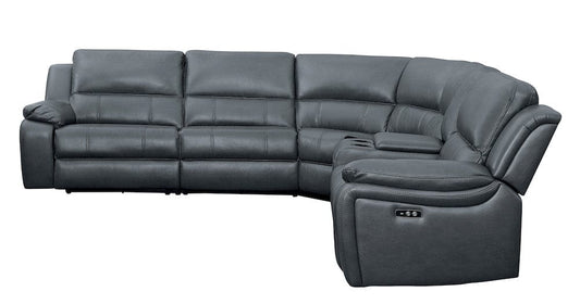 Homelegance  - Falun 6-Piece Modular Power Reclining Sectional in Gray - 8260GYx6PW  view 1