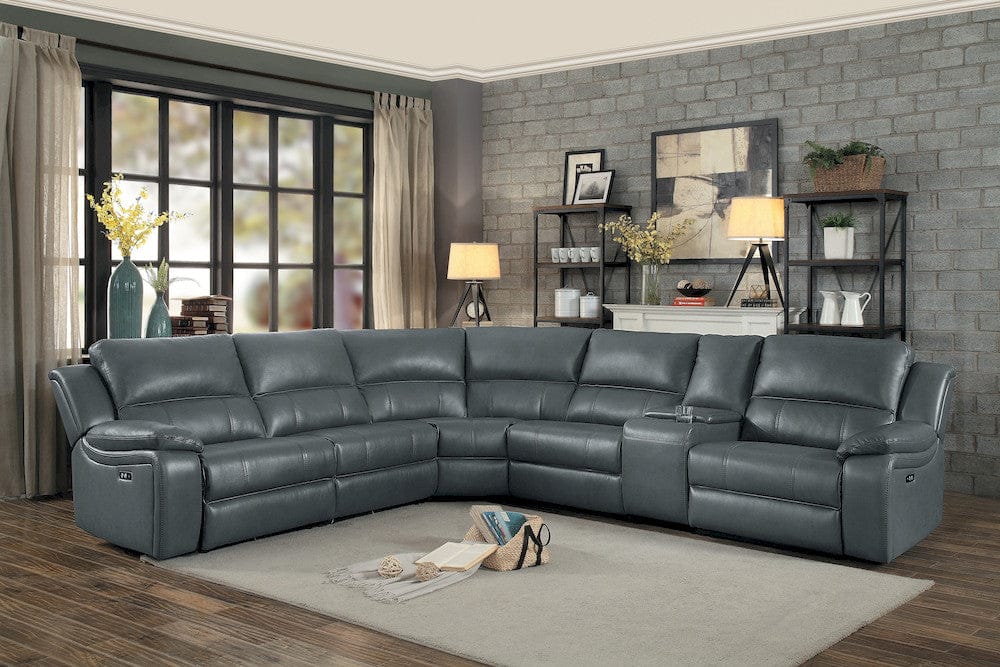 Homelegance  - Falun 6-Piece Modular Power Reclining Sectional in Gray - 8260GYx6PW  view 2