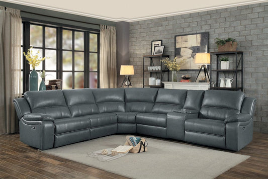 Homelegance  - Falun 6-Piece Modular Power Reclining Sectional in Gray - 8260GYx6PW  view 2