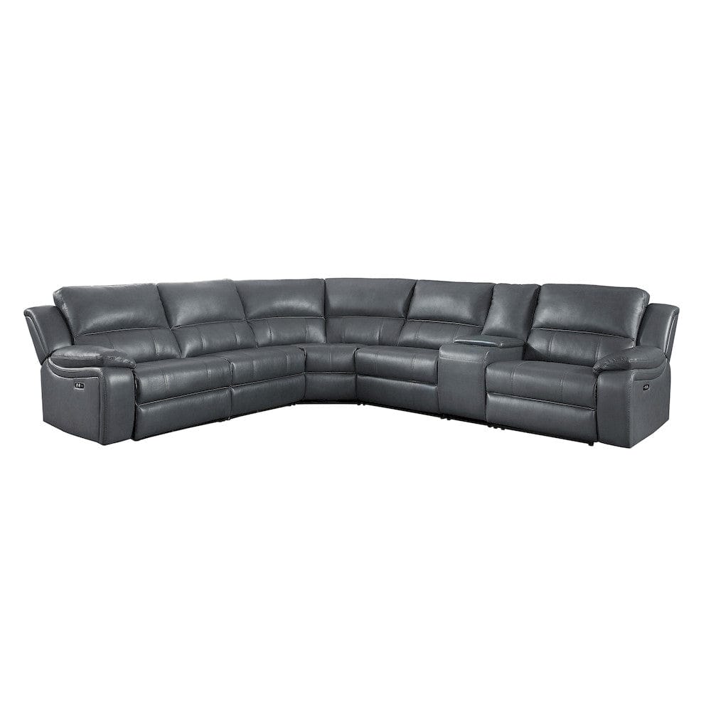 Homelegance  - Falun 6-Piece Modular Power Reclining Sectional in Gray - 8260GYx6PW  view 3