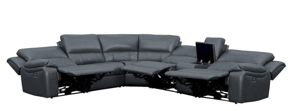 Homelegance  - Falun 6-Piece Modular Power Reclining Sectional in Gray - 8260GYx6PW  view 4