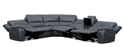 Homelegance  - Falun 6-Piece Modular Power Reclining Sectional in Gray - 8260GYx6PW  view 4
