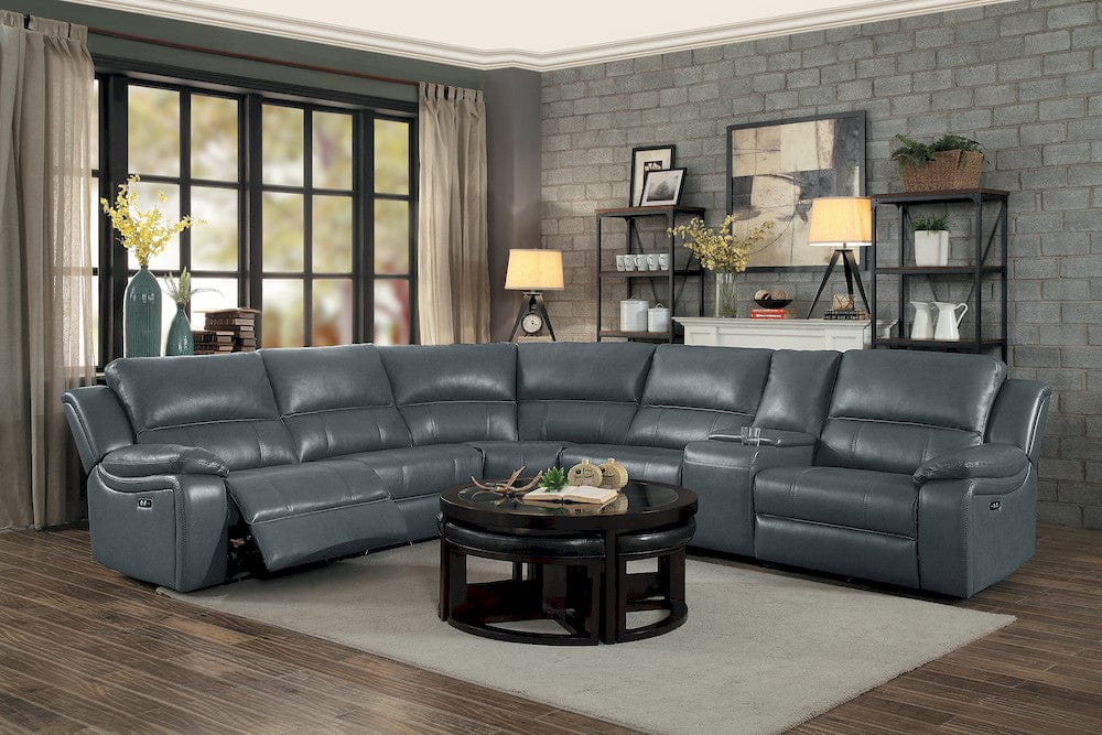 Homelegance  - Falun 6-Piece Modular Power Reclining Sectional in Gray - 8260GYx6PW  view 6
