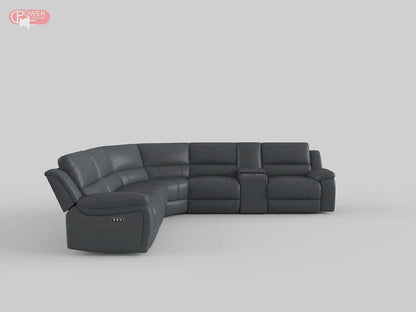 Homelegance  - Falun 6-Piece Modular Power Reclining Sectional in Gray - 8260GYx6PW  view 7
