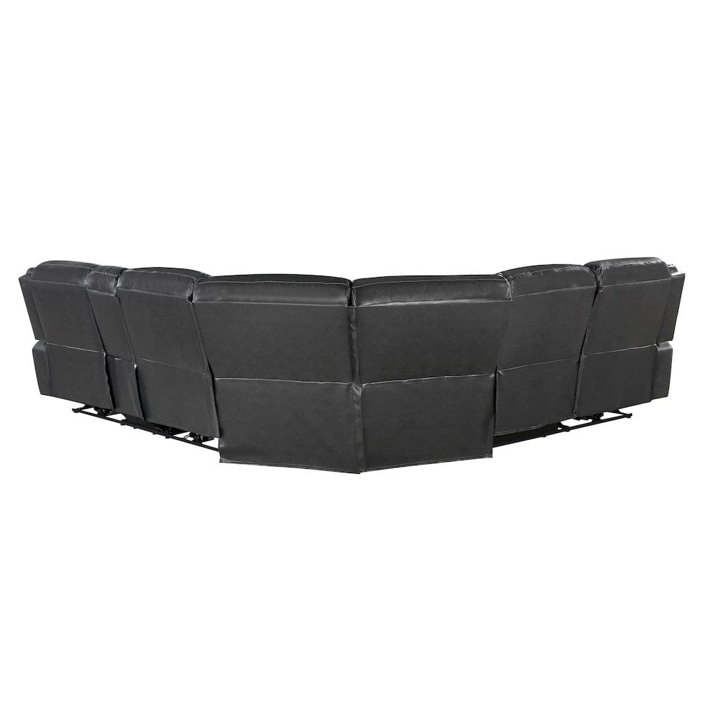 Homelegance  - Fargo 3-Piece Power Reclining Sectional W/ Right Console in Dark gray - 8528DGxSCPW  view 4