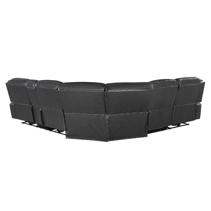 Homelegance  - Fargo 3-Piece Power Reclining Sectional W/ Right Console in Dark gray - 8528DGxSCPW  view 4