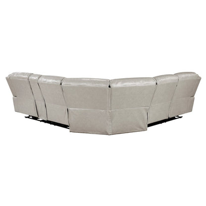 Homelegance  - Fargo 3-Piece Power Reclining Sectional W/ Right Console in Silver Gray - 8528TPxSCPW  view 3
