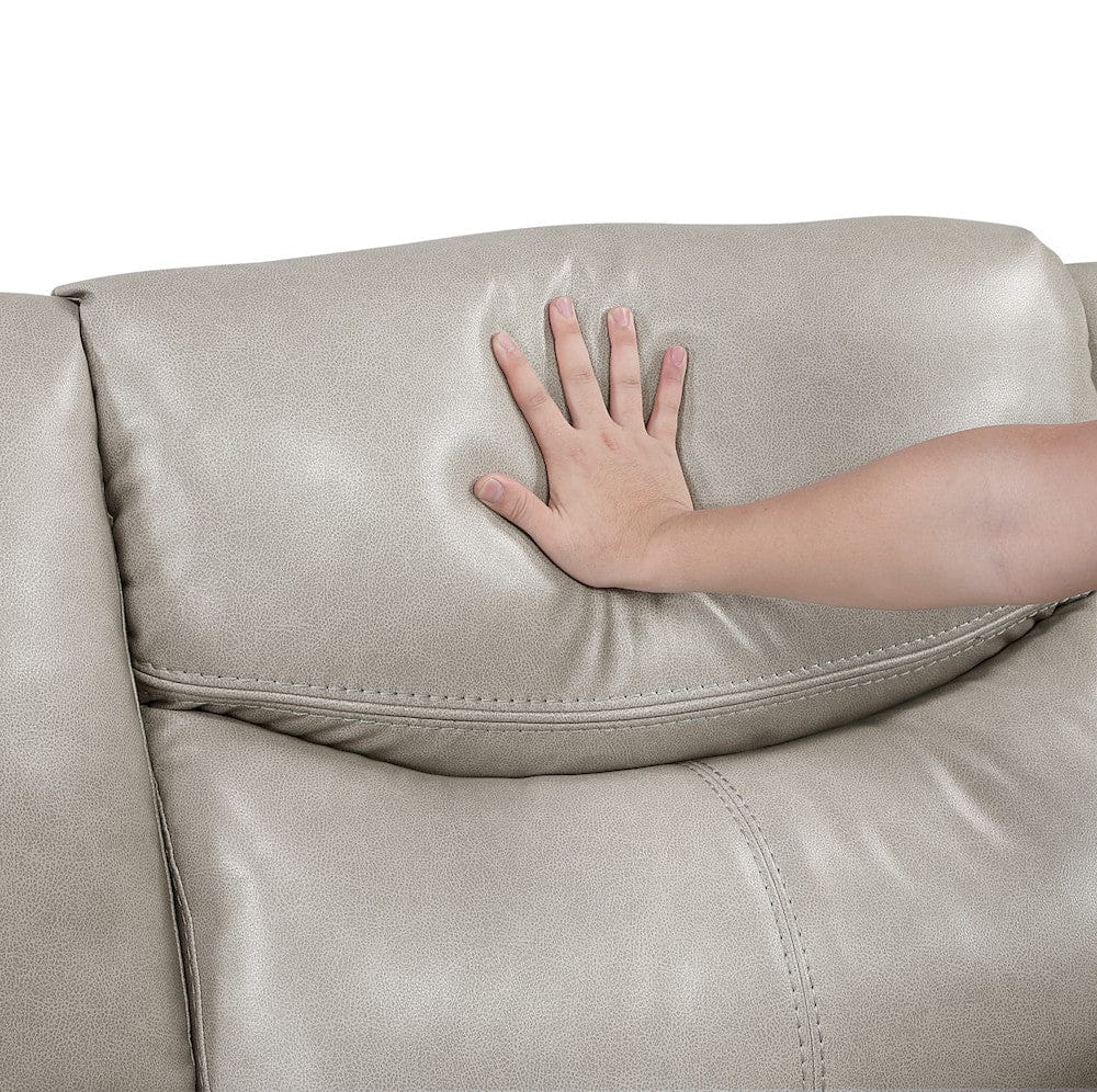 Homelegance  - Fargo 3-Piece Power Reclining Sectional W/ Right Console in Silver Gray - 8528TPxSCPW  view 5