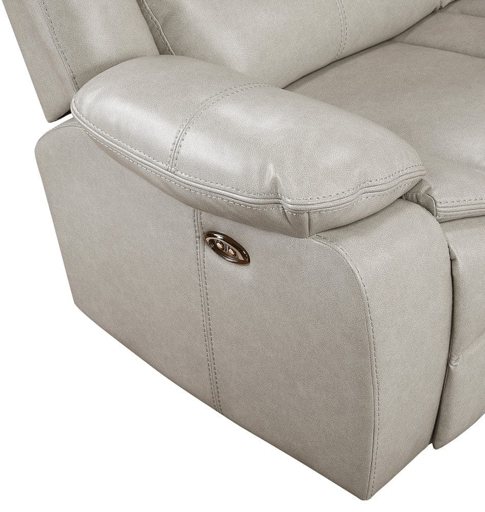 Homelegance  - Fargo 3-Piece Power Reclining Sectional W/ Right Console in Silver Gray - 8528TPxSCPW  view 11