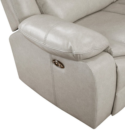 Homelegance  - Fargo 3-Piece Power Reclining Sectional W/ Right Console in Silver Gray - 8528TPxSCPW  view 11