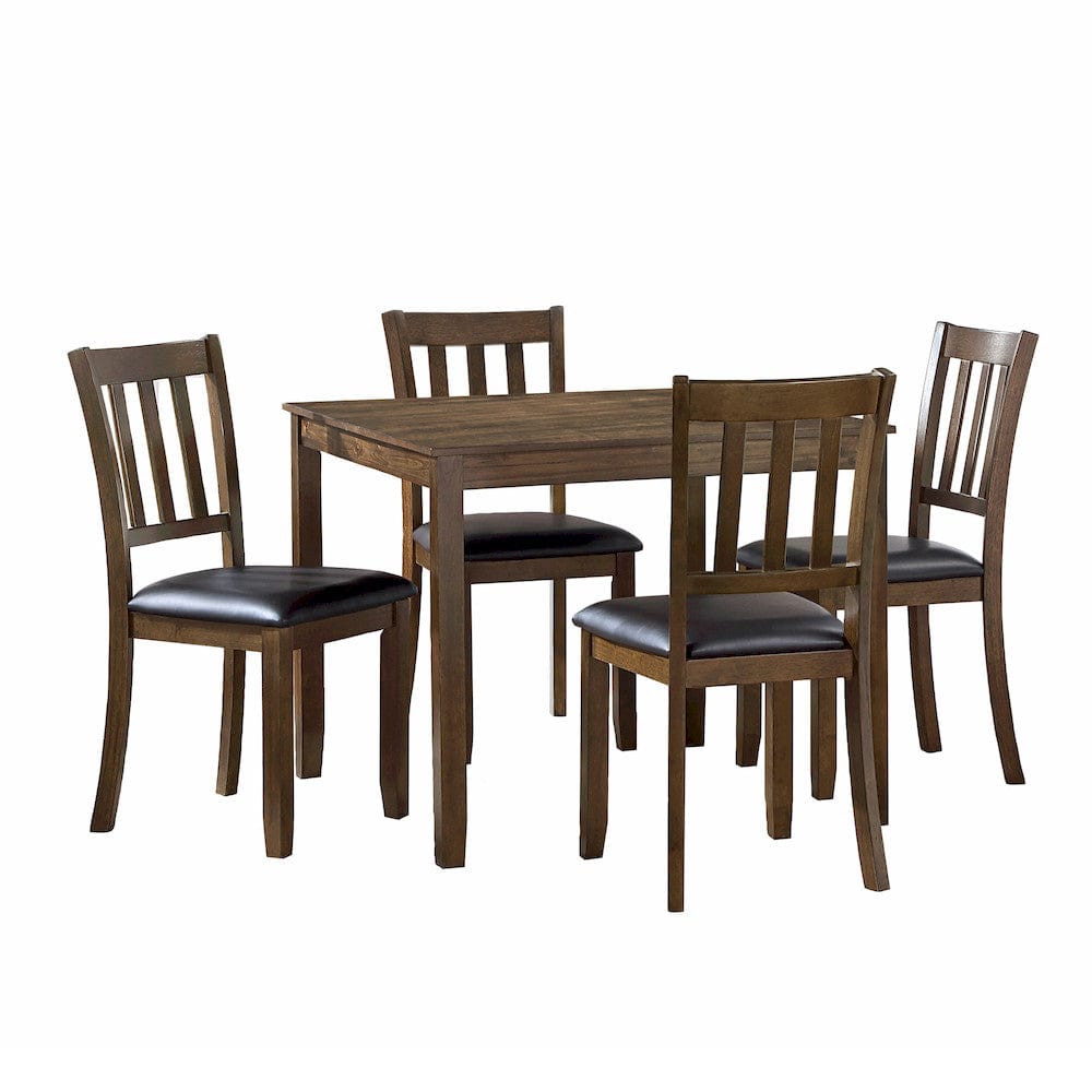 Homelegance  - Faust 5-Piece Pack Dinette Set in Dark brown - 5839CH-5P  view 1