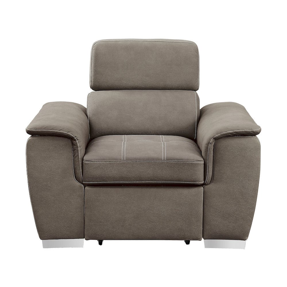 Homelegance  - Ferriday Chair W/ Pull-out Ottoman in Taupe - 8228TP-1  view 1