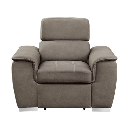 Homelegance  - Ferriday Chair W/ Pull-out Ottoman in Taupe - 8228TP-1  view 1
