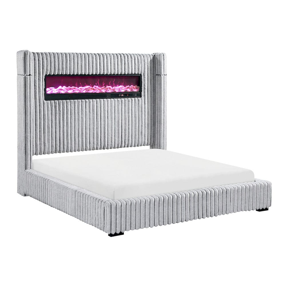 Homelegance  - Fitzroy California King Bed in Gray - 2411K-CK  view 3