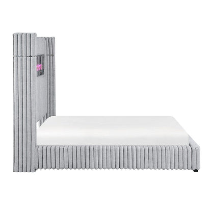 Homelegance  - Fitzroy California King Bed in Gray - 2411K-CK  view 5