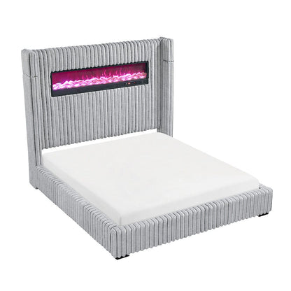 Homelegance  - Fitzroy California King Bed in Gray - 2411K-CK  view 7