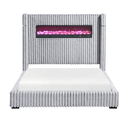 Homelegance  - Fitzroy Eastern King Bed in Gray - 2411K-EK  view 1