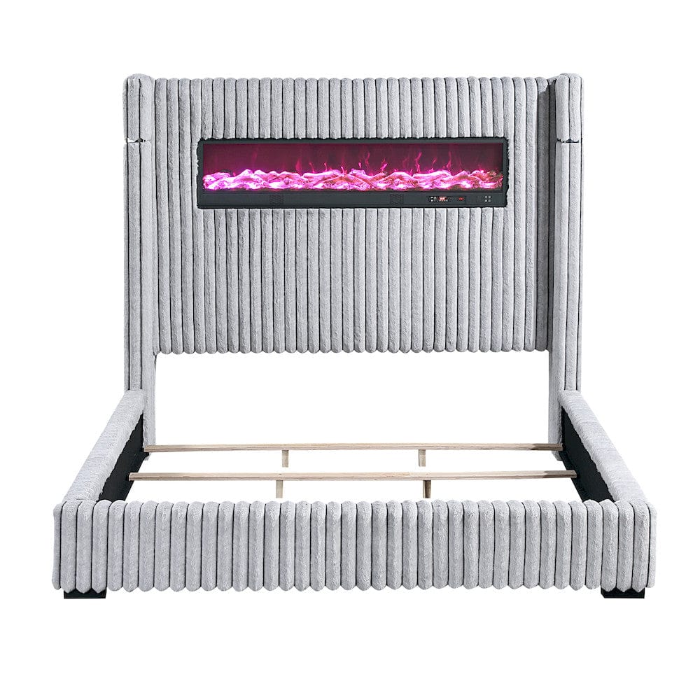 Homelegance  - Fitzroy Eastern King Bed in Gray - 2411K-EK  view 3