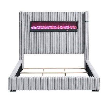 Homelegance  - Fitzroy Eastern King Bed in Gray - 2411K-EK  view 3