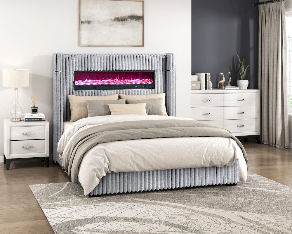 Homelegance  - Fitzroy Eastern King Bed in Gray - 2411K-EK  view 6