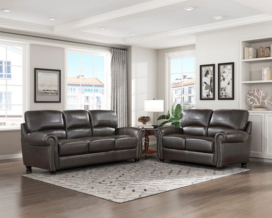 Homelegance  - Foxborough Love Seat in Dark brown - 9269DB-2  view 2