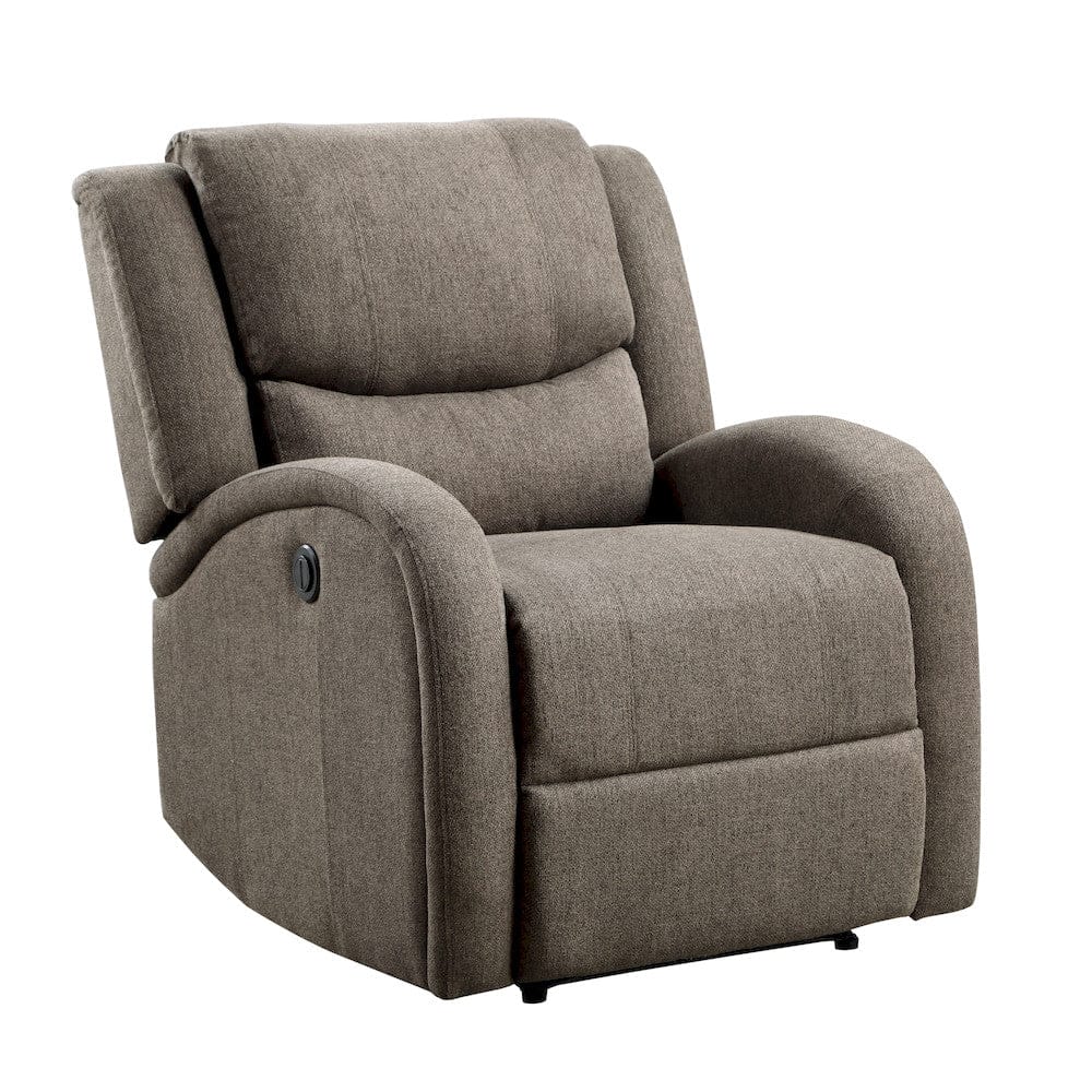Homelegance  - Foxcroft Power Reclining Chair in Brown - 9316BR-1PW  view 2