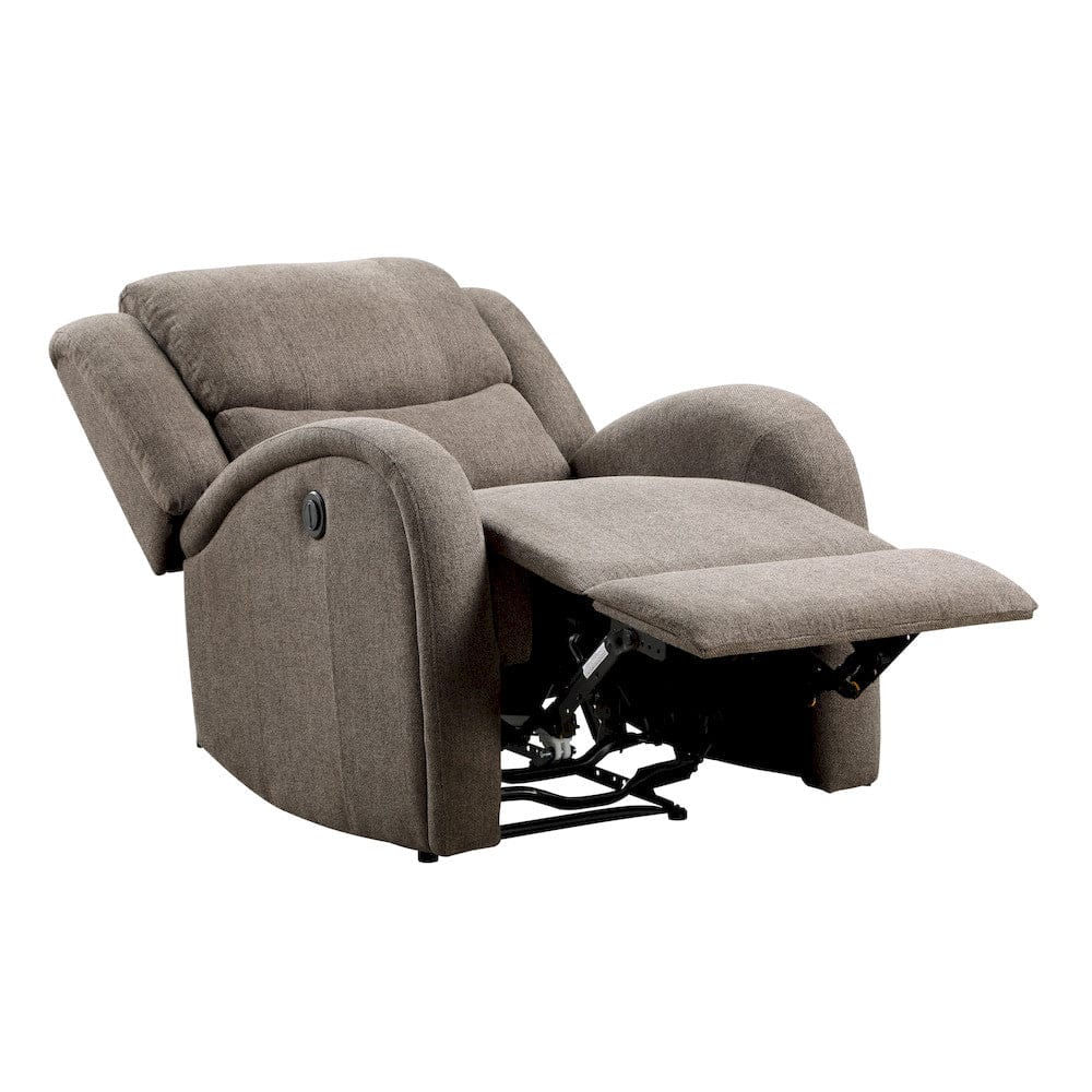 Homelegance  - Foxcroft Power Reclining Chair in Brown - 9316BR-1PW  view 4